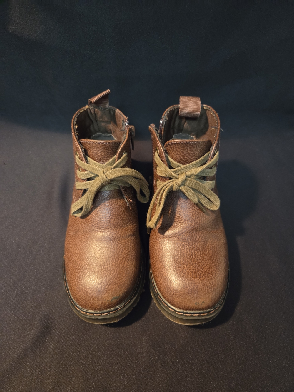 Boys  Brown Lace-Up Leather Boot